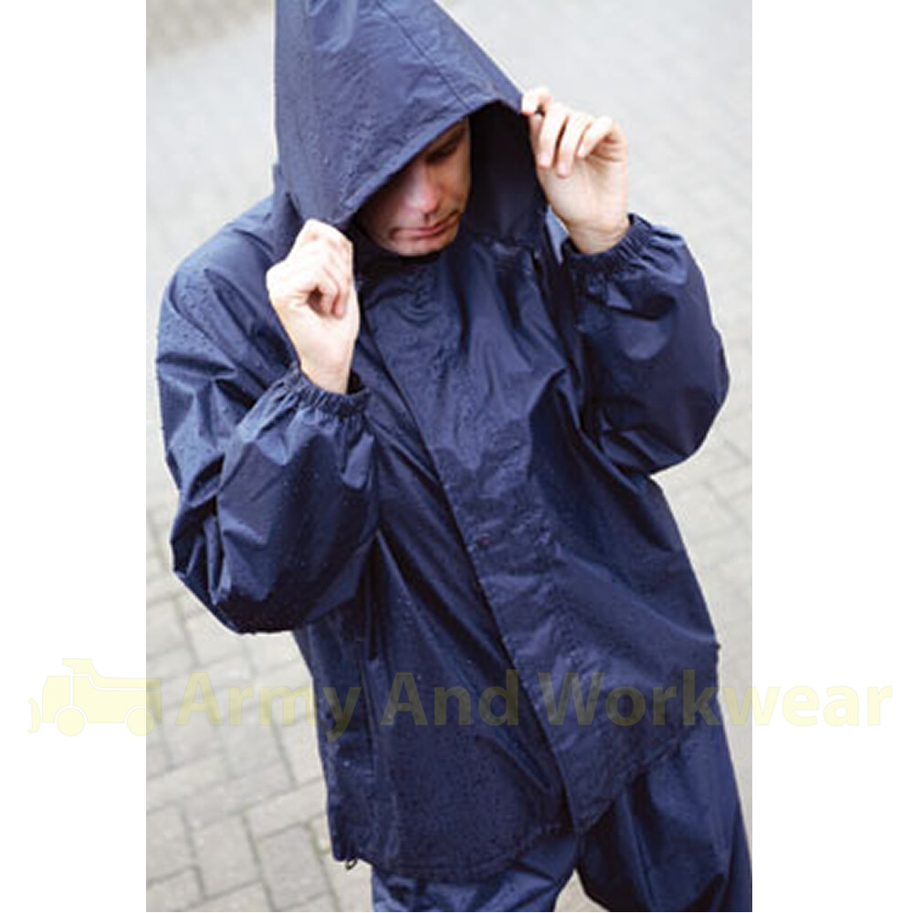 Impermeable Resistente Al Viento Chubasquero Trabajo Abrigo Capucha Hombre Mujer