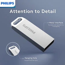Philips USB 2.0 Flash Drive 64GB/128GB Durable  Reliable for PC Mac Videos Musi