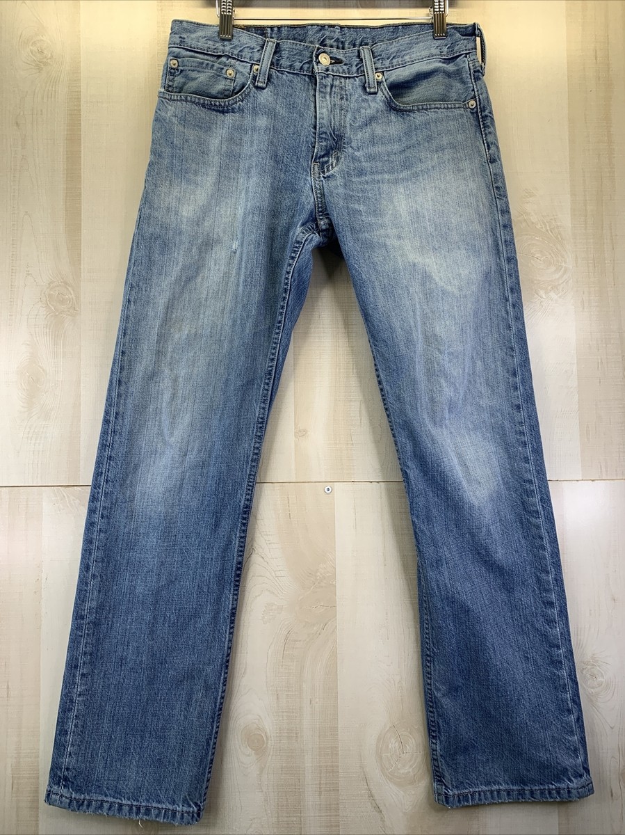 Levi's 514 Men's SZ 32x32 Straight Leg Blue Denim Distressed Jeans
