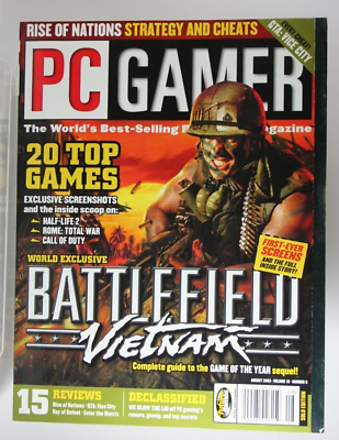 PC Gamer Magazine August 2003 Battlefield Vietnam Rise of Nations