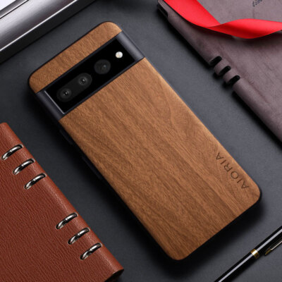 For Google Pixel 8 7 7a 6 6a Pro 5 5a 4 4a 5G 4XL Case Retro  Wood Grain Cover