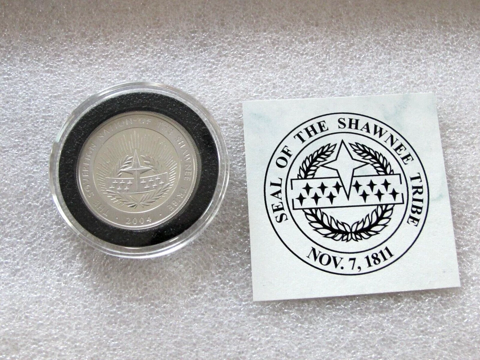 2004 USA PLATINUM COIN SHAWNEE NATION PROOF $500 DOLLARS CAMEO 998 pc - Image 2 of 4