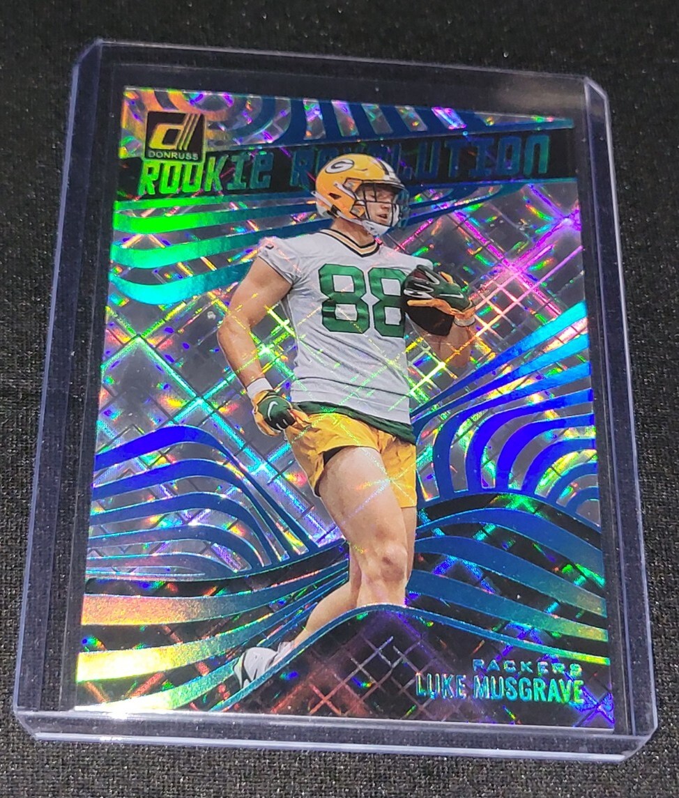 Luke Musgrave Green Bay Packers 2023 Donruss Rookie Revolution Cosmic /100