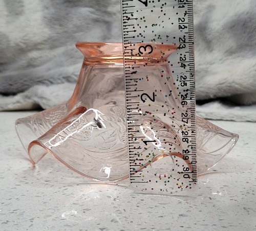 Vintage Pink Ruffle Top Candy Dish, Grape & Leaf Pattern - Picture 11 of 13