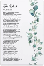 The Dash Poetry Poster - Poem Live Your Dash Quote Poster Canvas Painting