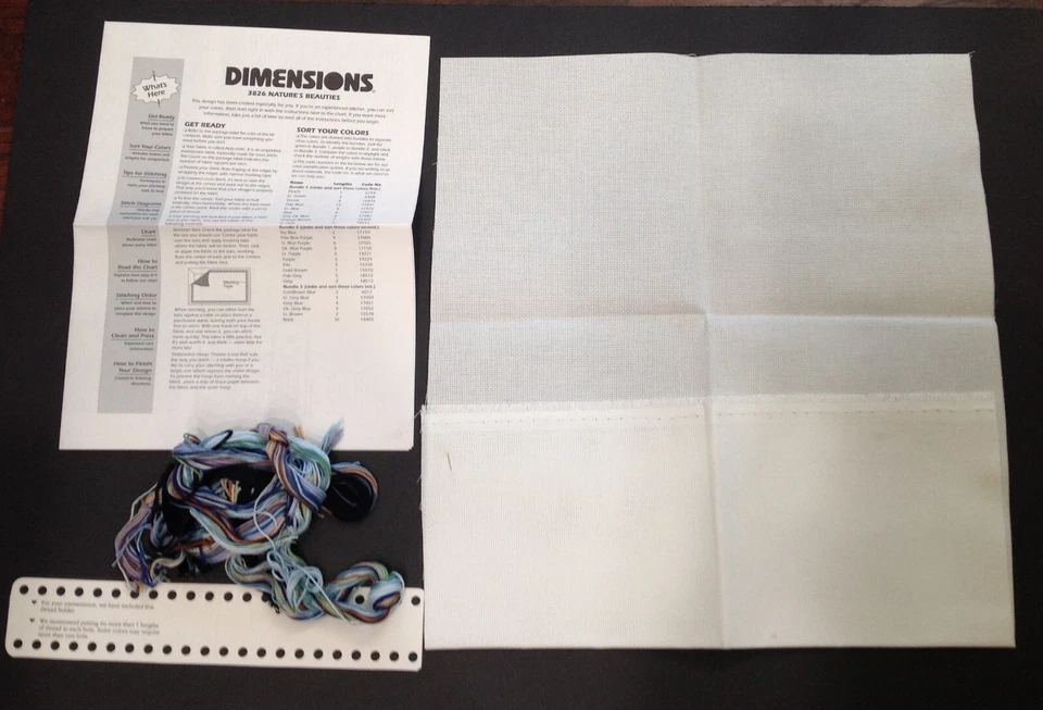 Nuevo de Lote Antiguo 1996 Dimensiones Kit Punto de Cruz Contado Bellezas de la Naturaleza - Paquete Abierto Foto 4 de 4