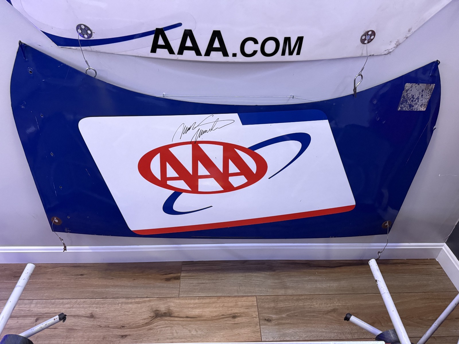 Mark Martin Signed AAA #6 NASCAR Race Used COT Decklid Roush Ford 2007-08
