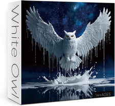 Owl Puzzle for Adults 1000 Pieces Fantasy Art Jigsaw Puzzle Animal Galaxy N...