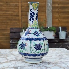 Chinese Antique Porcelain Vase Kangxi Period Islamic Market - Clobbered enamels?