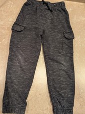 Garanimals Jogger Sweatpants Cotton Blend Boys Size 4T Black Grey Side Pockets