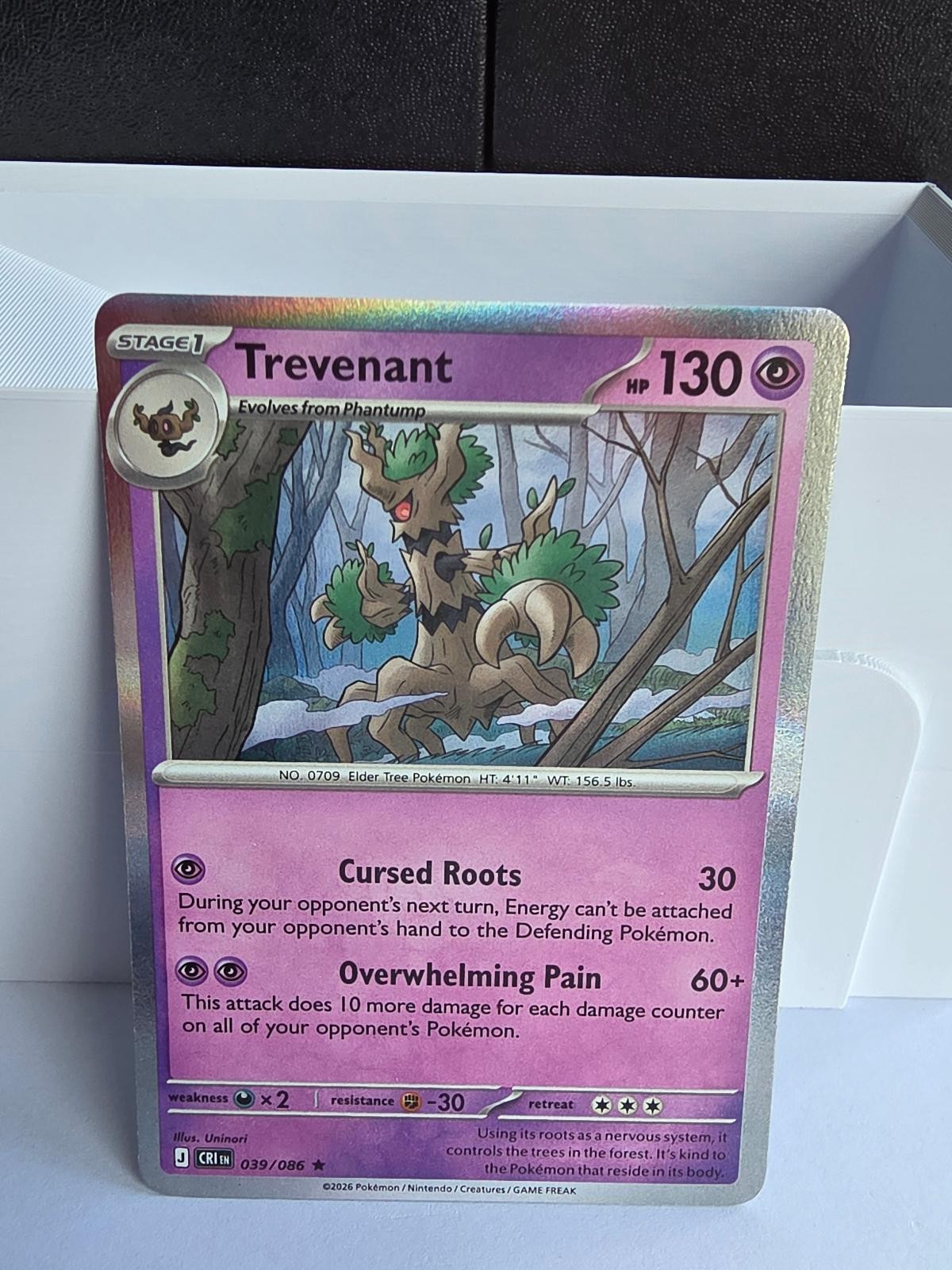 Trevenant 039/086 Holo Rare Chaos Rising Pokemon Near Mint
