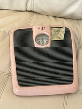 Atomic Pink Bathroom Scale Retro Mid Century