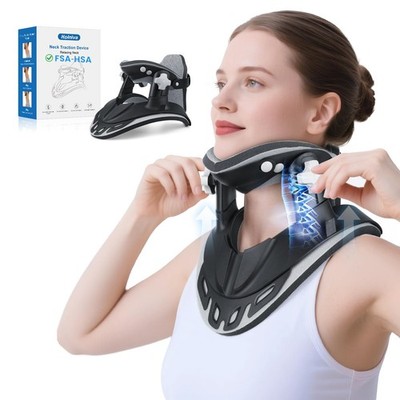 Holniva Neck Stretcher Cervical Traction, Adjustable Black