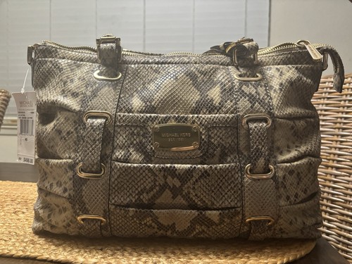 Michael Kors Python Embossed Satchel - Picture 1 of 5