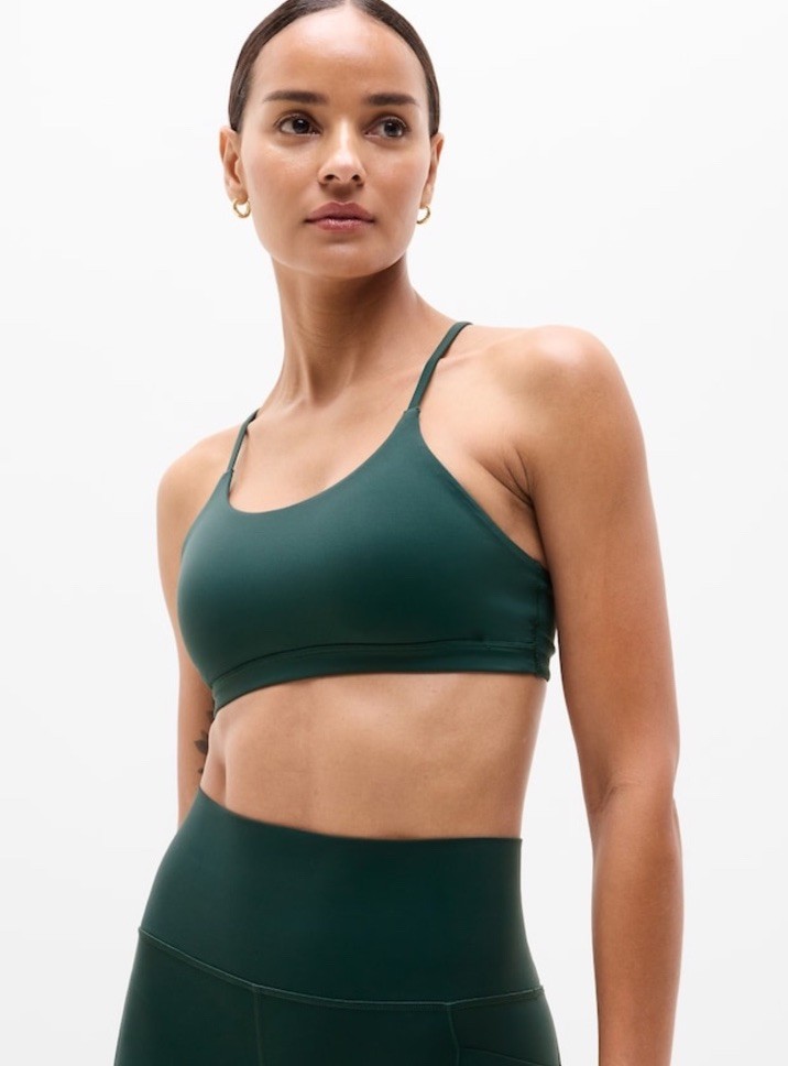 Athleta Transcend scoop bra- large AC- pine- nwot