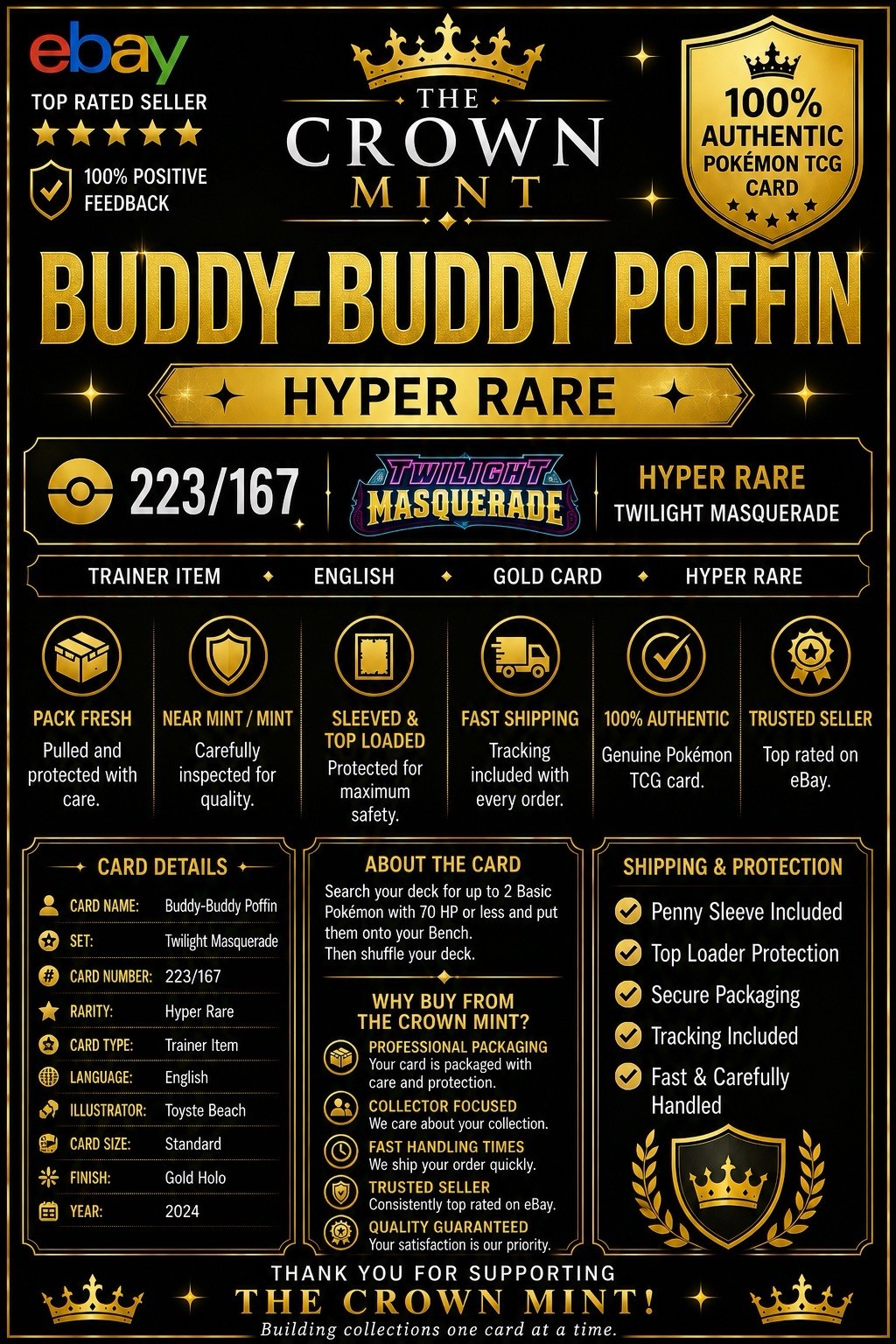 Buddy-Buddy Poffin 223/167 Sv06: Twilight Masquerade Holo