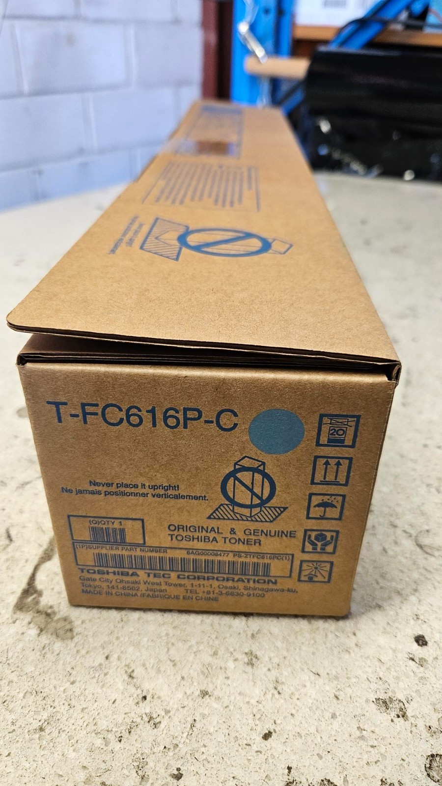 Genuine Toshiba T-FC616P-C Cyan Toner for e-Studio 5516 , 7516