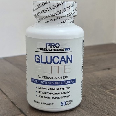 Glucan Elite 85% Beta 1,3D 500mg, Ultra-Potency Supports Immunity, 60 vcaps