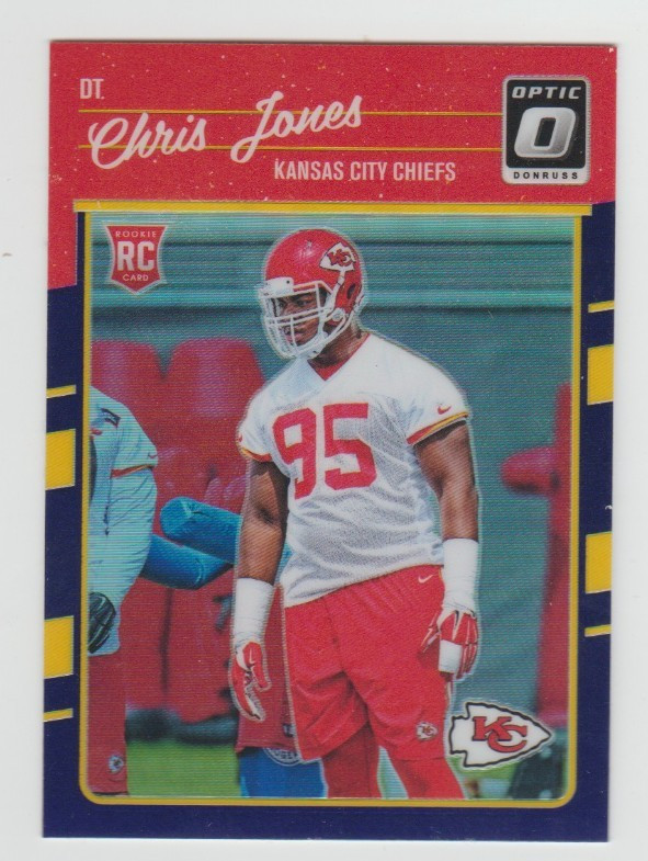 CHRIS JONES Chiefs 2016 Donruss Optic PURPLE Rookie Card #109 SP RC Future HOF A