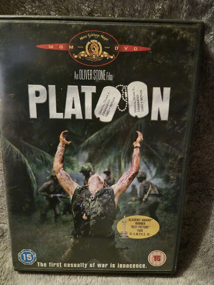 Platoon 1986 DVD PAL, Willem Dafoe, Keith David, Oliver Stone Vietnam War 1960s - Image 2 of 4