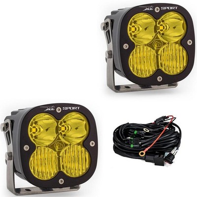 Baja Designs Pair Amber Driving Combo XL Sport LED Light Pods w/ Wiring Harness