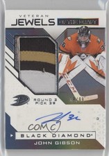 2021 Black Diamond Jewels of the Draft Veteran 8/99 John Gibson Patch Auto 12mg