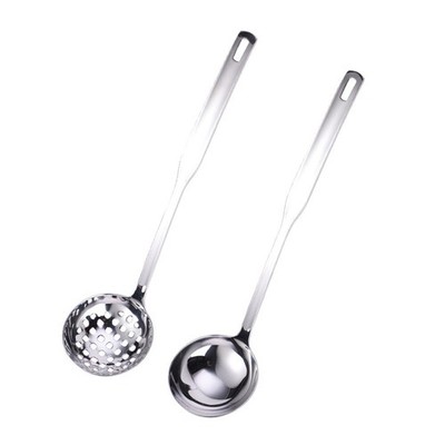Suppenkelle mit tiefer Schüssel und Schlitzabschäumer 2 in 1 Set