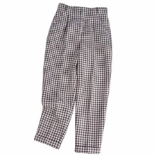 Dior Christian Women's 2022 Houndstooth Cotton Long Pants 40 Navy Used MOLO-0