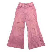 Vintage Kids Bell Bottoms 1970s Size 7 Pink HTF Rare
