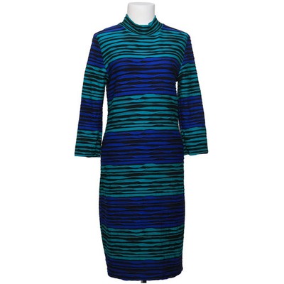 Kulpa Collection, Kleid, Größe: 40, Grün/Blau/Schwarz, Streifen, Damen #APJ