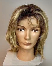 Jon Renau Lace Front Wig Rooted Blonde Layered Bob Synthetic Average Cap