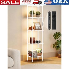 5 Tier LED Display Shelf Touch Remote Control Adjustable Lighting Organizer New
