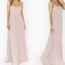 Show Me Your Mumu M Dusty Blush Pink Faith Maxi Dress Formal Wedding Guest NWT