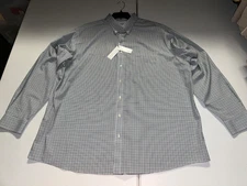 NWT's Roundtree & Yorke Gold Label Non Iron Green Multicolor Shirt 3XT 3XLT Tall