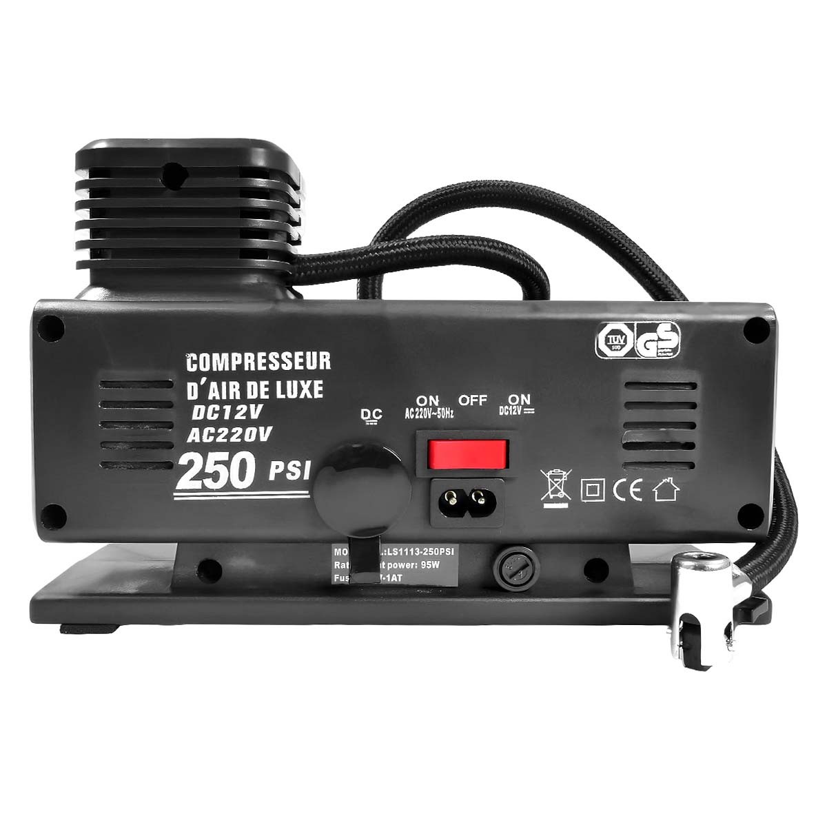 Compresseur d'air portable Avizar 120W avec manomètre intégré et embouts