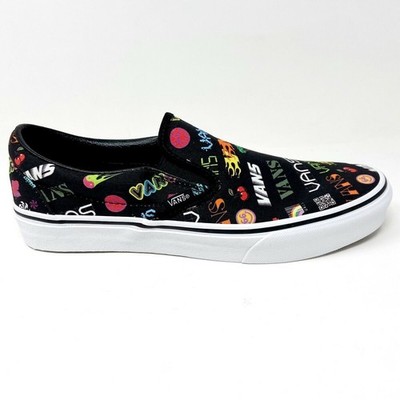 Vans Classic Slip On (Disruptive) Black True White Mens Casual Shoes