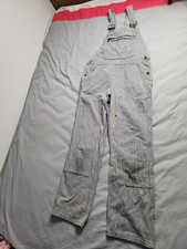 Carhartt Hickory Striped Railroad Bib Overalls Mens Size Small 103042 969 NEW