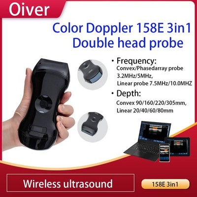 Wireless  Ultrasound Scanner Color Doppler 158E 3 in 1  Linear/Convex Probe