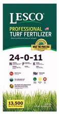 Lesco Professional, 50 LB, 13,500 SQFT Coverage, 24-0-11, Turf Fertilizer 1.80 per gallon