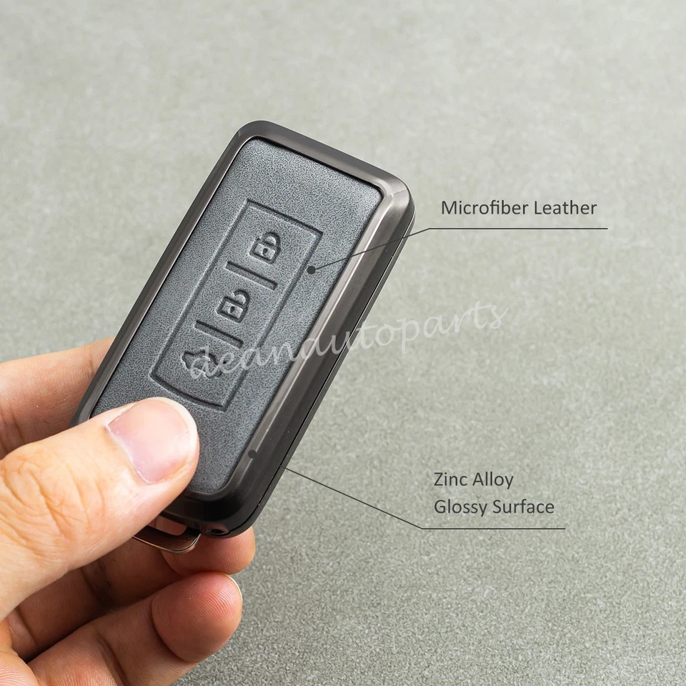 Metal Leather Car Key Cover Case For Mitsubishi Outlander Eclipse Cross ASX RVR - Imagem 4 de 4
