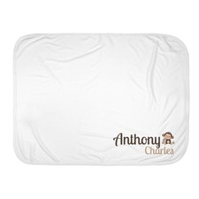 Baby Boy Personalized Custom Safari Jungle Monkey Receiving Blanket