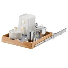 1 Tier Pull Out Cabinet Organizer  , Heavy-Duty Slide out Wood 17" W x 21" D