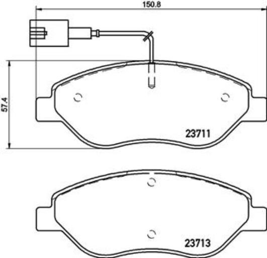 Plaquettes de frein Brembo P 23 145 pour étrier d'origine avant
