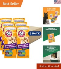 Double Duty Cat Litter Deodorizer 30 oz Pack of 6 - Cedar  Pine Freshness