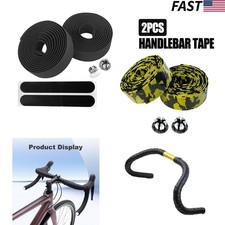 2pcs Ebike Bike Handlebar Tape Road Bicycle Cycling Non-slip Handle Wrap Sport
