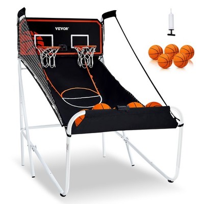 VEVOR Arcade-Basketballspiel Basketballkorb Basketballständer Faltbar 2 Spieler