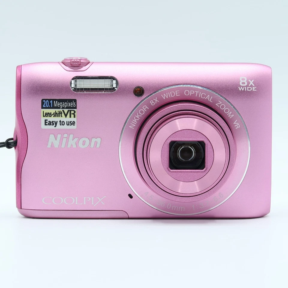 Nikon Coolpix A300 20.1MP Compact Digital Camera Pink Tested Boxed Full Kit - Image 3 of 4