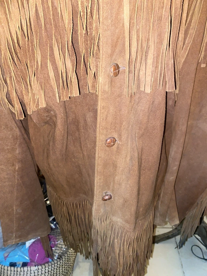 Chaqueta vintage con volantes de piel de ciervo años 60/70 Foto 4 de 4