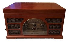 Crosley CR66 Turntable Record Cassette Cd Player And Radio Great Combination