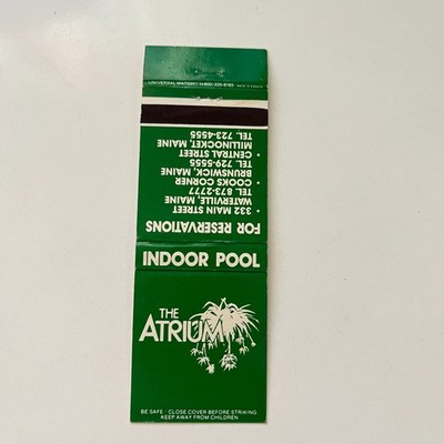 The Atrium Waterville ME Vintage Matchbook Cover TMB76-6